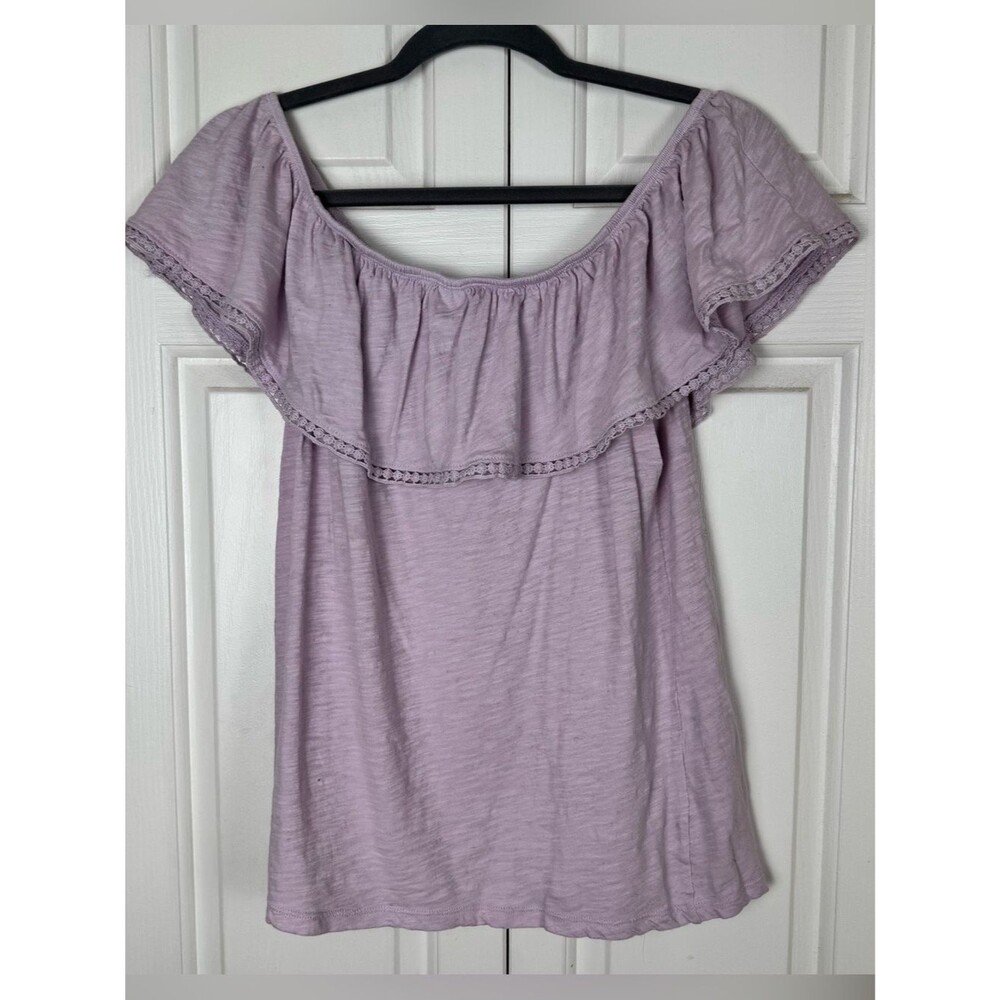 Old Navy Lavender Off-Shoulder Ruffle Tunic